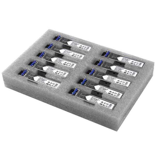 Startech.com Paquete de 10 Sfp Compatibles con Cisco Glc-lh-smd - 1000base-lx/lh - Fibra Monomodo 1GB Lc 10km Firepower/asr920/ie2000 Ddm - para Redes Ópticas, Redes de Datos - Fibra Óptica -