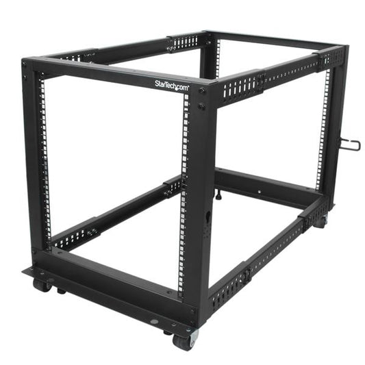 Rack 12U StarTech.com 4POSTRACK12U | Acero Laminado, Capacidad 544G