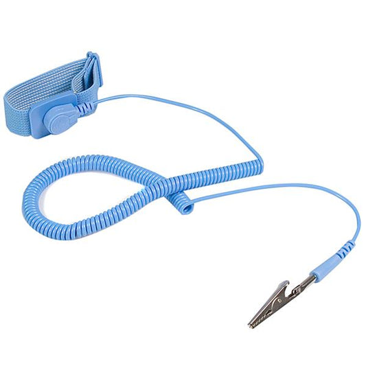 Startech.com Pulsera Antiestatica con Cable a Tierra - Brazalete Antiestatico con Protección Esd - 1 - 15.2MM Altura X 15.2MM Ancho X 1.8m Longitud - Azul - Elástico