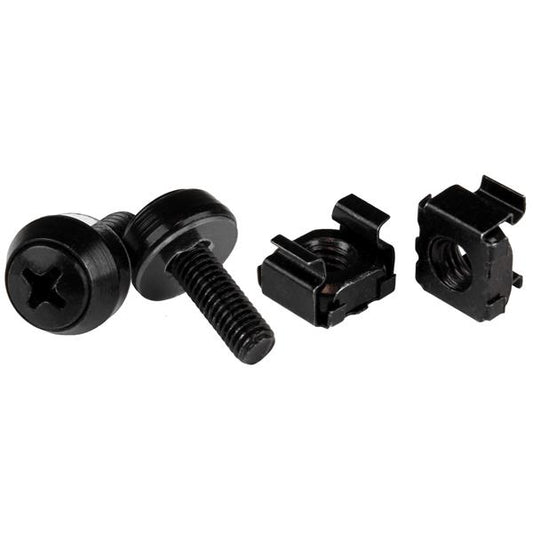 Tornillos y Tuercas Jaula StarTech.com CABSCREWM52B | M5x12mm, Acero Negro, Paquete de 100