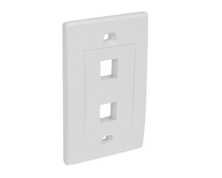 Placa de Pared StarTech.com PLATE2WH | 2 Salidas RJ45, Color Blanco