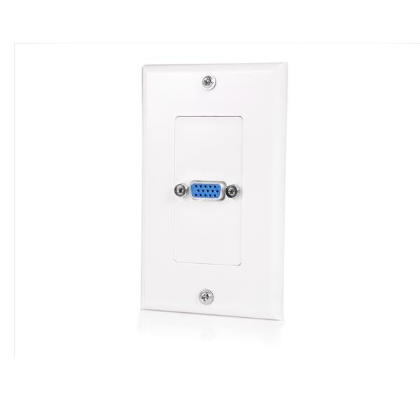 Startech.com Toma de Pared para VGA y Una Sola Salida, 15 Pines, Hembra - Color Blanco - 1-GANG - 1 X Puerto(s) Vgafor
