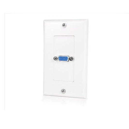 Startech.com Toma de Pared para VGA y Una Sola Salida, 15 Pines, Hembra - Color Blanco - 1-GANG - 1 X Puerto(s) Vgafor