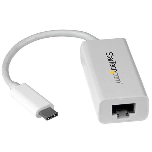 Startech.com Adaptador de Red Ethernet Gigabit USB-C - Blanco - Compatible con Puertos Thunderbolt 3 - Adaptador LAN USB Tipo C a Rj45 - USB 3.1 - Realtek Rtl8153 - 1 Puerto(s) - 1 - Par Trenzado