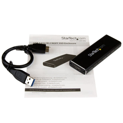 Gabinete SSD M.2 StarTech.com SM2NGFFMBU33 | USB 3.0 5Gbps, Aluminio Negro