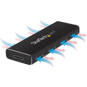 Gabinete SSD M.2 StarTech.com SM2NGFFMBU33 | USB 3.0 5Gbps, Aluminio Negro