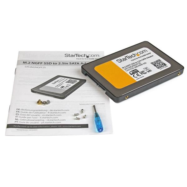 Adaptador SSD StarTech.com SAT2M2NGFF25 | M.2 a SATA III, Carcasa Protectora 2.5