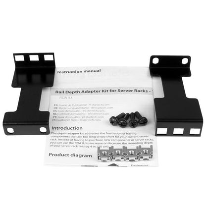 Adaptador de Riel StarTech.com RDA1U | 1U, Capacidad de Carga 4.54kg, Acero