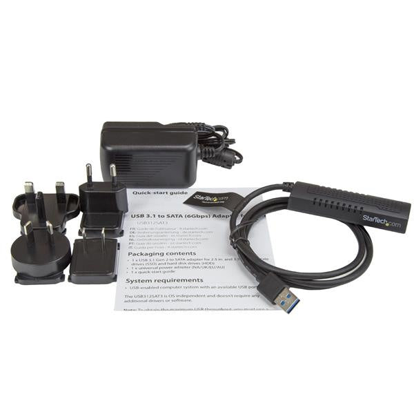 Adaptador USB 3.1 StarTech.com USB312SAT3 | 10 Gbps, Soporta Discos SATA de 2.5" y 3.5