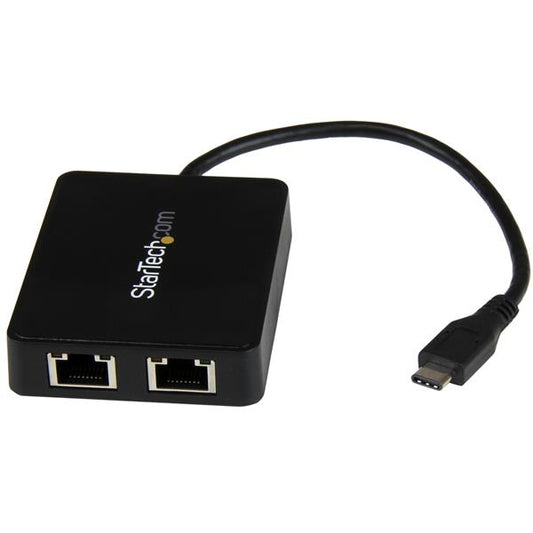 Adaptador de Red USB-C StarTech.com US1GC301AU2R | 2 Puertos Ethernet Gigabit, Puerto USB Tipo-A