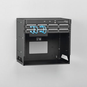 Startech.com Rack de Servidores Abierto de 8u de Pared - 2 Postes - Estante Integrado - Profundidad Ajustable - para Equipo de Av - Acero - 34.02kg Capacidad Máxima de Peso