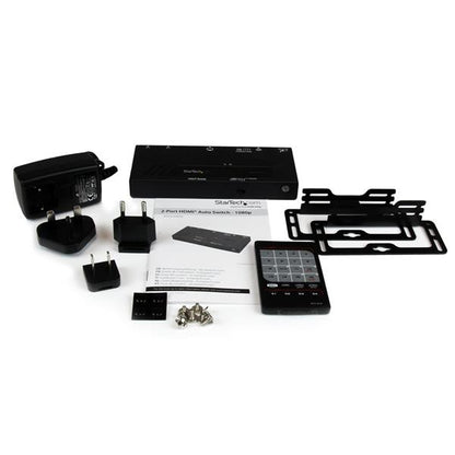 Startech.com Switch HDMI de 2 Puertos con Switch Automático y Prioritario - 1080p - 1920 X 1200 - Full HD - 2 Dispositivo de Entrada - 1 Pantalla - Pantalla, Reproductor de Disco Blu-ray, Caja