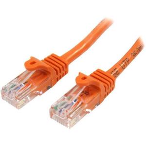 Startech.com Cable de Red de 0.5m Naranja Cat5e Ethernet Rj45 Sin Enganches - Cable For Dispositivo de Red, Conmutador, Hub, Workstation, Panel de Conexión - Cable de Conexión - Oro Conector Chapado