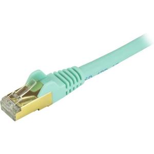 Startech.com Cable de 2m Cat6a Ethernet Aguamarina - Cable de Red 10GB Cat6a Snagless Blindado Rj45 Poe de 100w - 10gbe con Certificación Ul/tia - Cable For Base de Conexión, Dispositivo de Red,