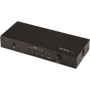 Startech.com Switch Conmutador Automático HDMI de 4 Puertos - 4k 60hz - 3840 × 2160 - 4k - 4 Dispositivo de Entrada - 1 Pantalla - Pantalla, Proyector, Tv, Reproductor de Disco BLU-RAY - 4 X Entrada