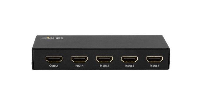 Startech.com Switch Conmutador Automático HDMI de 4 Puertos - 4k 60hz - 3840 × 2160 - 4k - 4 Dispositivo de Entrada - 1 Pantalla - Pantalla, Proyector, Tv, Reproductor de Disco BLU-RAY - 4 X Entrada