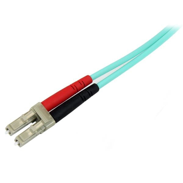 Startech.com Cable de 2m de Fibra Óptica Multimodo Om3 Lc a Lc Upc - Full Duplex 50/125 - 100G - Lommf/vcsel - Pérdida Baja <0.3db - Lszh - Cable For Dispositivo de Red, Conmutador, Hub, Router -