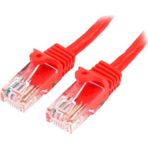 Startech.com Cable de Red de 10m Rojo Cat5e Ethernet Rj45 Sin Enganches - Cable For Dispositivo de Red, Hub, Conmutador, Servidor de Impresión, Panel de Conexión - Cable de Conexión - Oro Conector
