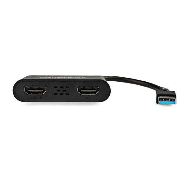 Startech.com Adaptador de Video Externo USB 3.0 a 2 Puertos HDMI 4k para 2 Pantallas - 3840 X 2160 Supported - Negro