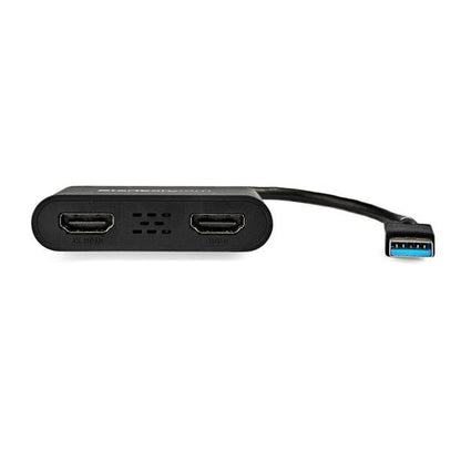 Startech.com Adaptador de Video Externo USB 3.0 a 2 Puertos HDMI 4k para 2 Pantallas - 3840 X 2160 Supported - Negro