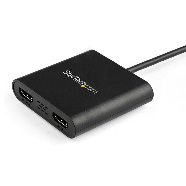 Startech.com Adaptador de Video Externo USB 3.0 a 2 Puertos HDMI 4k para 2 Pantallas - 3840 X 2160 Supported - Negro