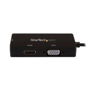 Startech.com Adaptador USB-C Multipuertos de Video - 4k 30 Hz - USB Tipo C a Hdmi/dvi / HDMI - Hub Usbc - Cdpvgdvhdbp - USB TIPO-C - HDMI - Dvi - VGA - Cableado