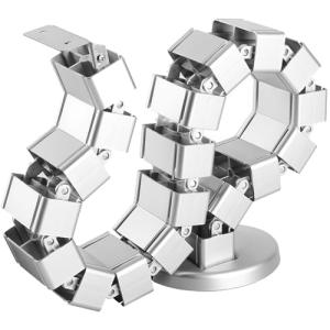 Startech.com Conducto Flexible para Administración de Cableado con Placa de Base Lastrada - Organizador de Cable - 129.5MM Longitud - Plástico, Acero