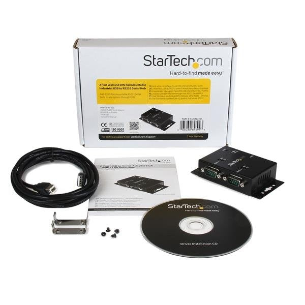 Adaptador USB a Serial StarTech.com ICUSB2322I | 2 Puertos DB9, Montaje en Pared