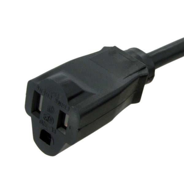 Cable de Extensión StarTech.com PAC101146 | 1.8m, 15A 125V, Nema 5-15R a Nema 5-15P