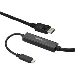 Cable Adaptador StarTech.com USB C a DisplayPort 1.2 | 3m, 4K a 60Hz, Compatible con Thunderbolt 3