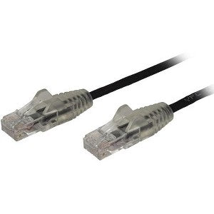 Startech.com Cable de 1.8m de Red Ethernet Cat6 Delgado Sin Enganches - Cable de Red Snagless - Negro - Cable For Dispositivo de Red - Cable de Conexión - Oro Conector Chapado - Lszh - 28 Awg - Negro