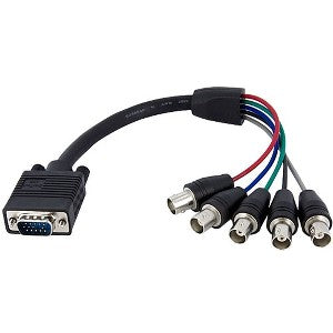 Cable Coaxial StarTech.com VGABNCMF1 | 30 Cm, HD15 VGA a 5 BNC RGBHV