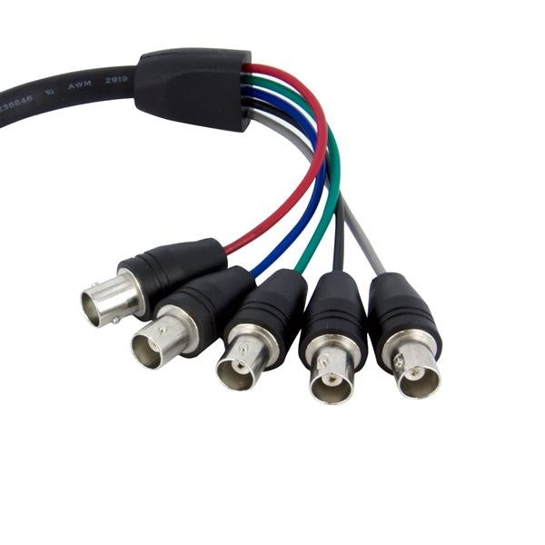Cable Coaxial StarTech.com VGABNCMF1 | 30 Cm, HD15 VGA a 5 BNC RGBHV