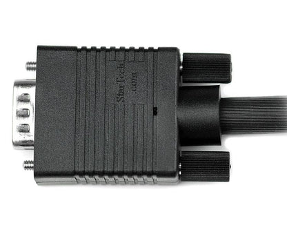 Startech.com Cable de 3m de Video VGA Coaxial de Alta Resolución para Monitor - Hd15 Macho - Hd15 Macho - Cable For Dispositivo de Vídeo, Monitor - Apantallado - Negro