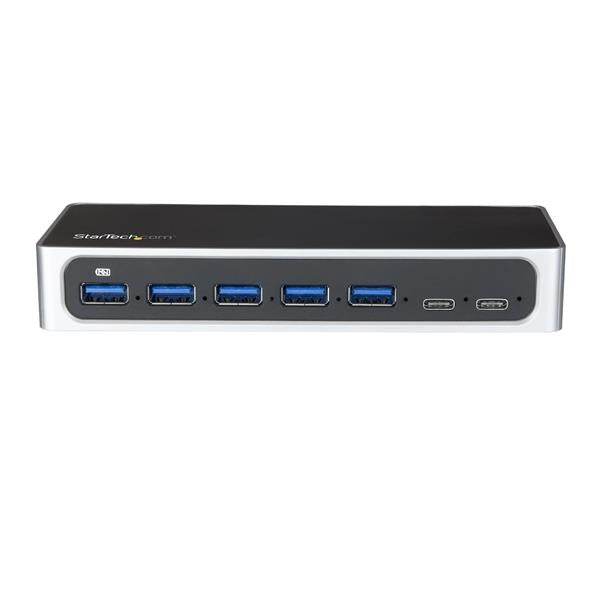 Hub USB-C StarTech.com HB30C5A2CSC | 7 Puertos, Carga Rápida 5Gbps