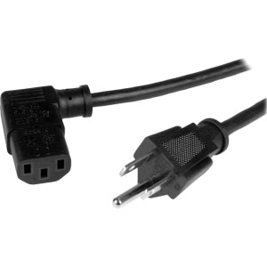 Startech.com Cable de 1m de Alimentación de Computadora, Acodado en Ángulo Recto Nema 5-15P a C13, 10a 125v, 18awg, Cable de Corriente - para Computador, Impresora, Monitor, Escáner - Nema 5-15P /