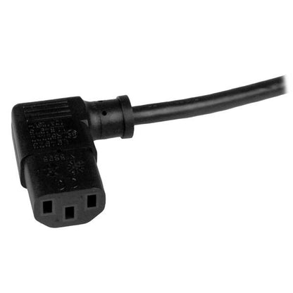 Startech.com Cable de 1m de Alimentación de Computadora, Acodado en Ángulo Recto Nema 5-15P a C13, 10a 125v, 18awg, Cable de Corriente - para Computador, Impresora, Monitor, Escáner - Nema 5-15P /