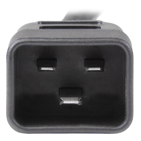 Startech.com Cable de 3m de Extensión de Alimentación, Cable de Extensión Iec 320 C19 a Iec 320 C20 Negro, 15a 250v, 14awg, Alargador - para Unidad de Distribución Eléctrica, Servidor, Computadora de