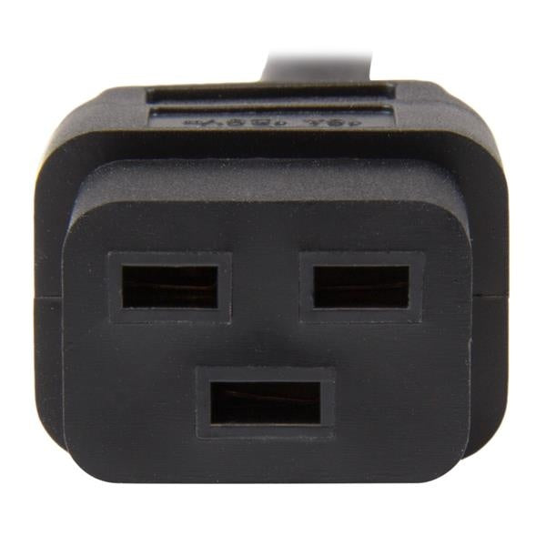 Startech.com Cable de 3m de Extensión de Alimentación, Cable de Extensión Iec 320 C19 a Iec 320 C20 Negro, 15a 250v, 14awg, Alargador - para Unidad de Distribución Eléctrica, Servidor, Computadora de