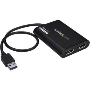 Startech.com Adaptador Gráfico Externo USB 3.0 a Dp Doble 4k60 Displaylink - Inventario Limitado - Vea Dispositivo Similar Usba2dpgb - 3840 X 2160 Supported - Negro