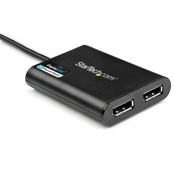 Startech.com Adaptador Gráfico Externo USB 3.0 a Dp Doble 4k60 Displaylink - Inventario Limitado - Vea Dispositivo Similar Usba2dpgb - 3840 X 2160 Supported - Negro