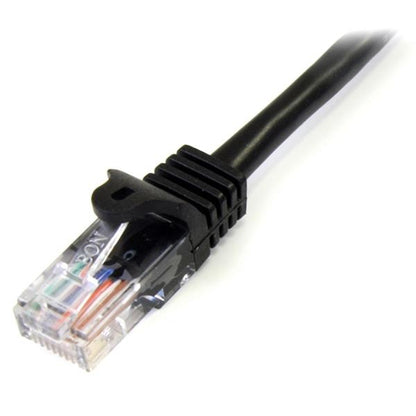 Startech.com Cable de 3m Negro de Red Fast Ethernet Cat5e Rj45 Sin Enganche - Cable Patch Snagless - Cable For Dispositivo de Red - Cable de Conexión - Oro Contacto Chapado - Cm - 24 Awg - Negro