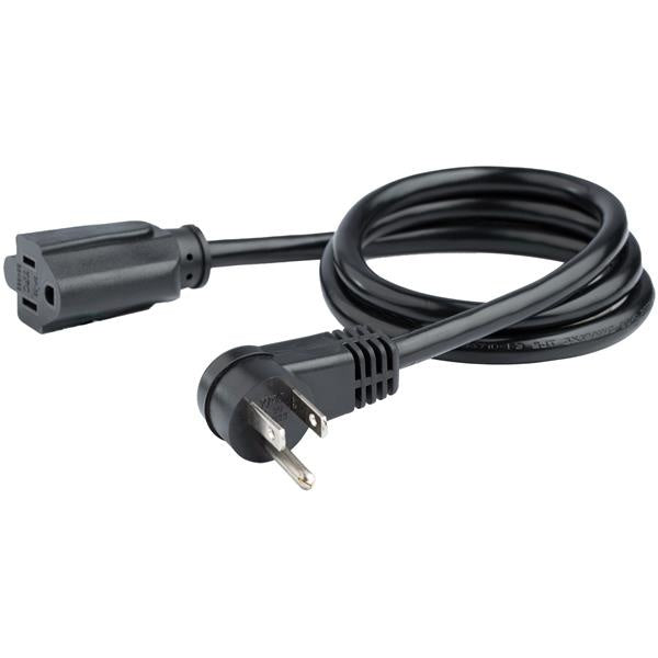 Cable de Extensión de Alimentación StarTech.com PAC101R3 | 0.9m, Acodado Nema 5-15P a Nema 5-15R