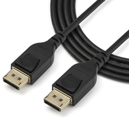 Startech.com Cable Displayport 1.4 de 2m - Certificado Vesa 8k 60hz Hbr3 Hdr Super HD - Ultrahd 4k 120hz - Cable Delgado de Video Dp 1.4 - Cable For Computadora de Escritorio, Monitor, Tv, Proyector,