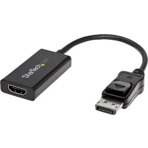 Startech.com Adaptador Displayport a HDMI con Hdr - 4k 60hz - Negro - Convertidor Dp a HDMI - Negro