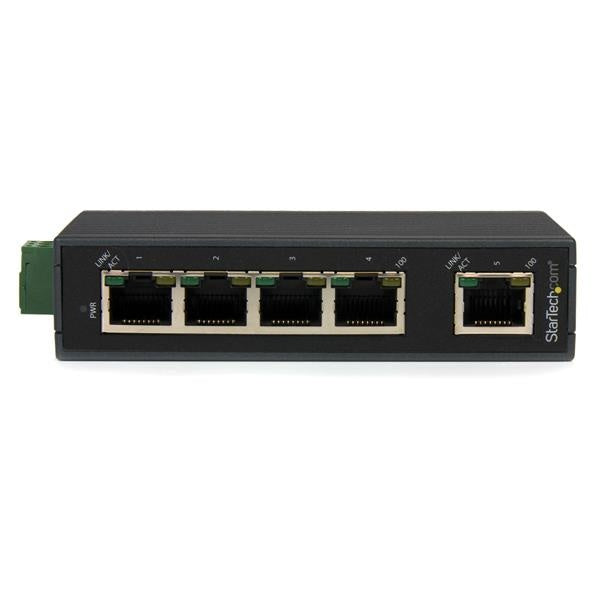 Startech.com Switch Conmutador Industrial Ethernet de 5 Puertos Rj45 de Montaje en Riel Din - 2 Capa Compatible - 2.12w Power Consumption - Par Trenzado - Montable en Raíl