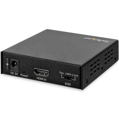 Divisor de Audio y Video HDMI StarTech.com HD202A | Compatible con 4K 60Hz, Audio Óptico Toslink