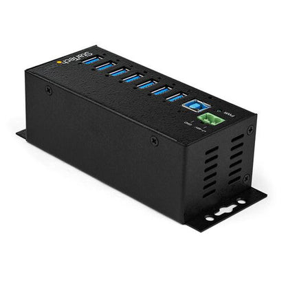 Startech.com Concentrador Industrial USB 3.0 de 7 Puertos - 5gbps - Adaptador de Alimentación - Protección de Descargas de 350w & Esd - Soporte Uasp - 7 Total USB Port(s) - 7 Puerto(s) USB 3.1 - Pc