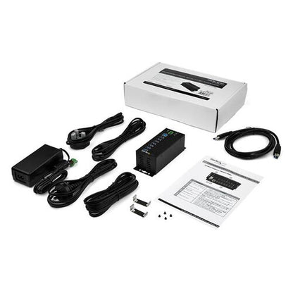 Startech.com Concentrador Industrial USB 3.0 de 7 Puertos - 5gbps - Adaptador de Alimentación - Protección de Descargas de 350w & Esd - Soporte Uasp - 7 Total USB Port(s) - 7 Puerto(s) USB 3.1 - Pc