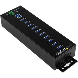Startech.com Concentrador Industrial USB 3.0 de 10 Puertos - 5gbps - Adaptador de Alimentación - Protección de Descargas 350w & Esd - Soporte Uasp - 10 Total USB Port(s) - 10 Puerto(s) USB 3.1 - Pc